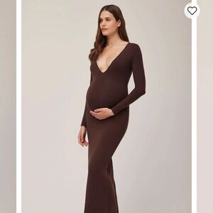 Bump Suit Long Sleeve V Neck Evening Maternity